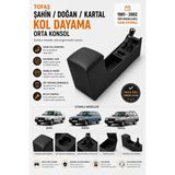 Trobus Tofaş Doğan Sl Slx 1981-2002 Tam Boy Orta Konsol Kol Dayama Bardaklıklı Deri Siyah