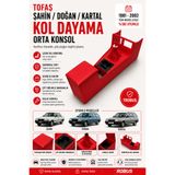Trobus Tofaş Doğan Slx 1.6 Ie Tam Boy Orta Konsol Kol Dayama Bardaklıklı Deri Döşeme Kırmızı