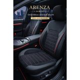 Trobus Toyota Chaser / Mark Ii / Aristo / Avalon 1980–2005 - Arenza Serisi Alkantara Koltuk Kılıfı (Ön+Arka) - Siyah - Kırmızı - Binek