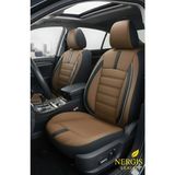 Trobus Toyota Chaser / Mark Ii / Aristo / Avalon 1980–2005 Uyumlu - Tay Tüyü Orta + Lacost Kenar, 8 mm Süngerli Oto Koltuk Kılıfı (2 cm Yan Destek) - Taba