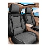 TROBUS Toyota Corolla Efsane Kasa 1993-1998 Araca Uyumlu Koton Kumaş Kapitone Bel Destekli Koltuk Kılıfı SoftCotton Serisi Füme-Siyah