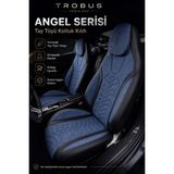 Trobus Toyota Corolla Efsane Kasa 1993-1998 Uyumlu Angel Serisi Tay Tüyü Koltuk Kılıfı Mavi Siyah - Mavi - Siyah