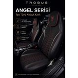 Trobus Toyota Corolla Efsane Kasa 1993-1998 Uyumlu Angel Serisi Tay Tüyü Koltuk Kılıfı Siyah Kırmızı - Siyah - Kırmızı
