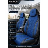 Trobus Toyota Corolla Efsane Kasa 1993-1998 Uyumlu Hades Serisi Keten Koltuk Kılıfı Mavi Siyah - Mavi - Siyah