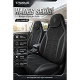 Trobus Toyota Corolla Efsane Kasa 1993-1998 Uyumlu Hades Serisi Keten Koltuk Kılıfı Siyah Beyaz - Siyah - Beyaz