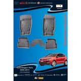 Trobus Volkswagen Polo 2009-2017 Için 5,5d Carbon Style Havuzlu Paspas - Tpe Malzeme - Siyah