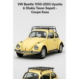 Trobus Vw Beetle 1950-2003 Uyumlu 6 Oluklu Tavan Sepeti - Coupe Kasa - 0 - Siyah