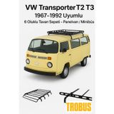 TROBUS VW Transporter T2 T3 1967-1992 Uyumlu 6 Oluklu Tavan Sepeti - Panelvan / Minibüs