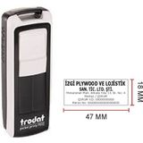 Trodat 9512 Cep Kaşe - Isim Yazılı Kalem Hediyeli (Beyaz)