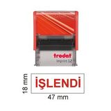 TRODAT İMPRİNT 12 "İŞLENDİ KAŞESİ" KIRMIZI MÜREKKEP
