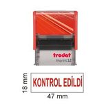 TRODAT İMPRİNT 12 "KONTROL EDİLDİ KAŞESİ" KIRMIZI MÜREKKEP