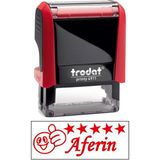 Trodat Öğretmen Kaşesi Yıldızlı Aferin Kırmızı Mürekkepli