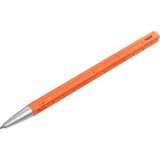 TROIKA Çoklu görev tükenmez kalem, siyah D1 uçlu – Construction Basic – santimetre / inç cetvel, 1:20/1:50 ölçekli – kolay uç değişimi – alüminyum, metal – neon turuncu, gümüş renkli