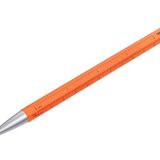TROIKA Çoklu görev tükenmez kalem, siyah D1 uçlu – Construction Basic – santimetre / inç cetvel, 1:20/1:50 ölçekli – kolay uç değişimi – alüminyum, metal – neon turuncu, gümüş renkli