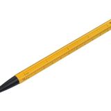 TROIKA Çoklu görev tükenmez kalem, siyah D1 uçlu, CONSTRUCTION BASIC – Santimetre/inç cetvel, 1:20/1:50 ölçekli – kolay uç değişimi – alüminyum, metal – sarı, siyah orijinal