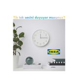 TROMMA Duvar Saati | Beyaz Renk | Sessiz çalışan saat | 25 cm