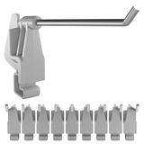 TROPEK 4 "Tel Kanca [10 Paket] Model 113 Alet Duvarı Kombinasyon Anahtarları, Ayarlanabilir Anahtarlar, Çekiçler, Boya Fırçaları, Ürünler ve Daha Fazlası için | Duvar Kontrolü ile Uyumlu
