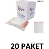 Tropic 20 Paket Askılı Delikli Kilitli Torba Kilitli Poşet 5x5 cm (2000 Li)