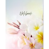 Tropical Floral 80 pages Ruled Notebook – Frangipani & Plumeria Design