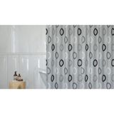 Tropik Banyo Duş Perdesi 5033 Gri Renk Çift Kanat 2X110X200Cm Çok Renkli