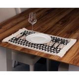 Tropik Home 6'lı Örme Supla Pamuklu Dantel Püsküllü Amerikan Servis 35X45 cm Masa Örtüsü Supla 6 Adet - Kahverengi - 35 x 45 cm