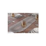 Tropik Home Amerikan Servis Çeyizlik Tek Runner-çeyiz Runner Set, Sehpa Üstü Runner Gri Runner