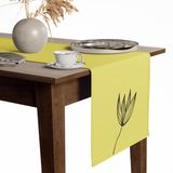 Tropik Home Amerikan Servis Dijital Baskılı Sarı Lale Desen Renkli Masa Sunum Runner 40X145 Tropikhome - 40 x 145 cm