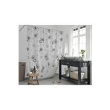 Tropik Home Banyo Perdesi Halkalı Çiçekli Desen Yerli Üretim Duş Perdesi C-Halka Hediye 180X200CM Banyo Perdesi