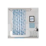 Tropik Home Banyo Perdesi Yunus Desen Yerli Üretim Duş Perdesi Plastik C-Halka Hediye 180x200cm Banyo Perdeleri