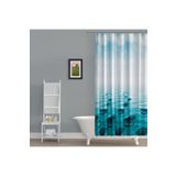 Tropik Home Duş Perdesi Küf Tutmaz Polyester Kumaş Banyo Perdesi Tek Kanat Banyo Dekorasyon Perdesi 180x200 Cm Mavi