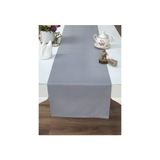 Tropik Home Gri Runner 40 x 140 cm Amerikan Servis Runner Pamuklu Düz Renk Runner - Altın