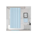 Tropik Home Jackline Mavi Polyester Kumaş Banyo Perdesi Yerli Üretim Duş Perdesi Plastik C-halka