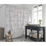 Tropik Home Kahverengi Duş Perde Küflenmez Banyo Perdesi Yüksek Kalite Kumaş Küvet Perdesi 180X200CM Banyo Perde - 180 x 200 cm - Renkli