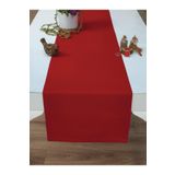 Tropik Home Kırmızı Runner Amerikan Servis Pamuklu Runner Masa Sunum Takımı Runner 40x140 Kırmızı