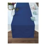 Tropik Home Mavi Renk Tekli Runner Düz Mavi Pamuklu Lüx Runner 40x140 Amerikan Servis Runner