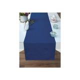 Tropik Home Sade Renk Düz Mavi Runner Amerikan Servis Pamuklu Mavi Renkli Masa Sunum Runner Tropikhome 40 x 170 - 40 x 170 cm