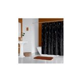 Tropik Home Siyah Mermer Desenli Banyo Perdesi, 180x200cm Duş Perdesi-tek Kanat Duş Perdesi-c Halka Hediyeli