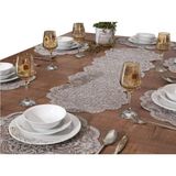 Tropik Home Supla Takımı Amerikan Servis Runner Seti 6 Kişilik Çeyiz Seti Valeria Masa Sunum Tak - 0,5 x 9 cm