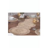 Tropik Home Tekli Runner-yuvarlak Desen Nakışlı Runner, Konsol Üstü Salon Runnerı-amerikan Servis Venezia Runner