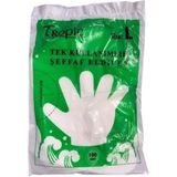 Tropik Tropic Tek Kullanımlık Şeffaf (Poşet) Eldiven 100'Lü