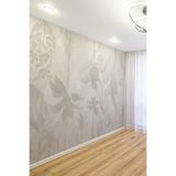 Tropikal Çiçek ve Yaprak Desenli Tek Parça Silinebilir Tekstil Duvar Kağıdı, 150 x 100