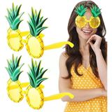Tropikal Hawaii Ananas Şekilli Parti Gözlüğü 9.5 x 14 cm (5250)