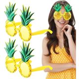 Tropikal Hawaii Ananas Şekilli Parti Gözlüğü 9.5 x 14 cm (5264)