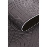 Tropikal Home Bambu Dokulu Modern Desenli Kaymaz Taban Lüx Dört Mevsim Yıkanabilir Halı Yolluk, ANTRASİT 120 x 240