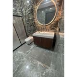 Tropikal Home Modern Bubble Yıkanabilir Kaymaz Peluş Banyo Paspası 2'li Klozet Takımı, Gri, 60x100 ve 50x60 cm