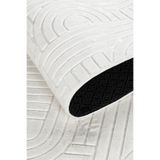 Tropikal Home Modern Desenli Bambu Dokulu Kaymaz Taban Elit Şık Dört Mevsim Yıkanabilir Halı Kesme Yolluk, krem 100 x 400