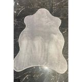 Tropikal Home Post Halı Peluş Tavşan Tüyü Hissi Yıkanabilir Banyo Koridor Yolluk Oda, açık gri 75 x 100