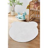Tropikal Home Post Peluş Panda Halı Yumuşak Modern Oturma Odası Yatak Odası Çocuk Odası Bebek Odası Kaymaz Halı, beyaz 100 x 100