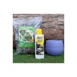 Tropikal Kaktüs Besini 225 ml Sıvı Gübre + 3 Lt Toprağı + 0,55 Lt Lila Saksısı, 3'lü Set