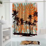 Tropikhome 180x200 Duş Perdesi Baskılı Duş Perdesi Solmaz Su Geçirmez Duş Perdeleri - Hawaii Desen Banyo Perdesi Küflenmez Banyo Perdeleri, Kaliteli Kumaş Banyo Perde 12 C Halka Küvet Perdeleri-Banyo Duş Perde